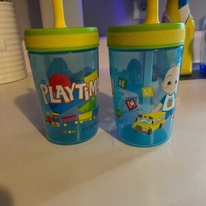 Playtime Kids Sippy Cups - Blue and Green